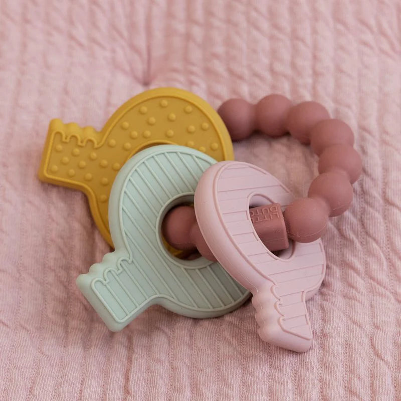 Trousseau de clés de dentition  - rose Liste 