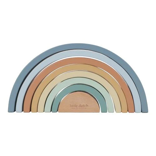 Arc-en-ciel empilable en bois - Bleu - Forest Friends