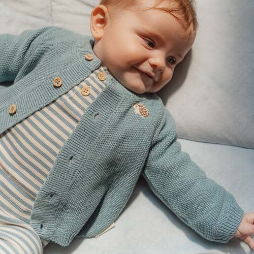Cardigan tricoté - Bleu - Forest Friends Taille 62 Liste 