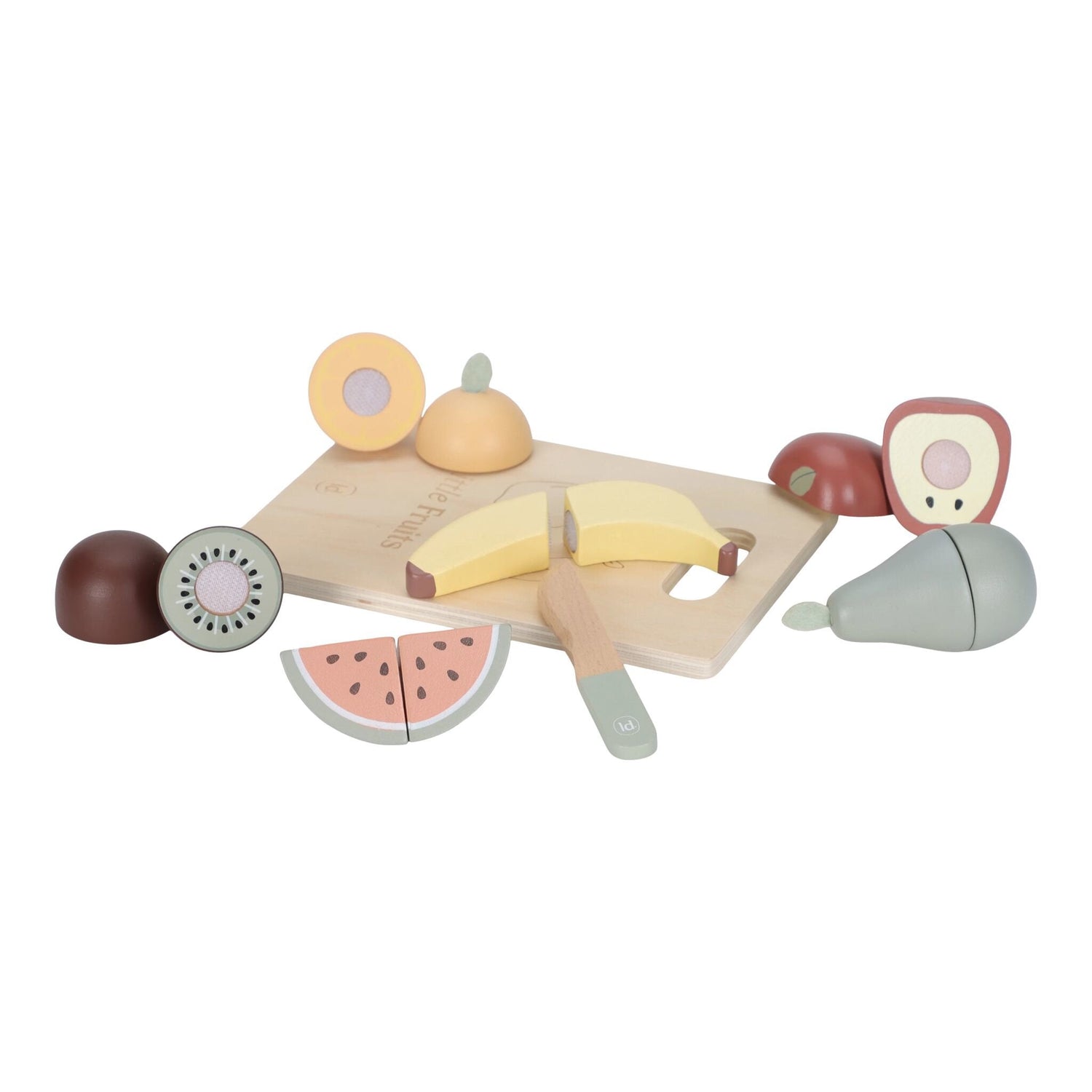 Obst zum Schneiden aus Holz – Mehrfarbig