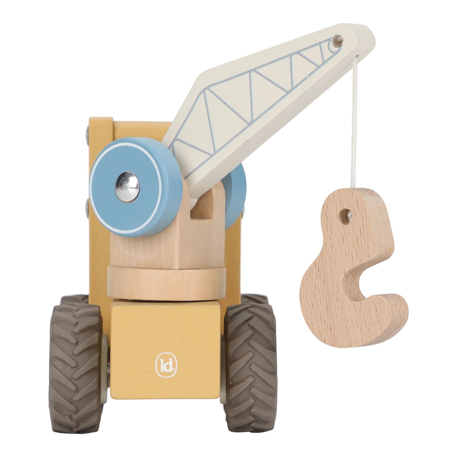Bulldozer en bois – Bleu