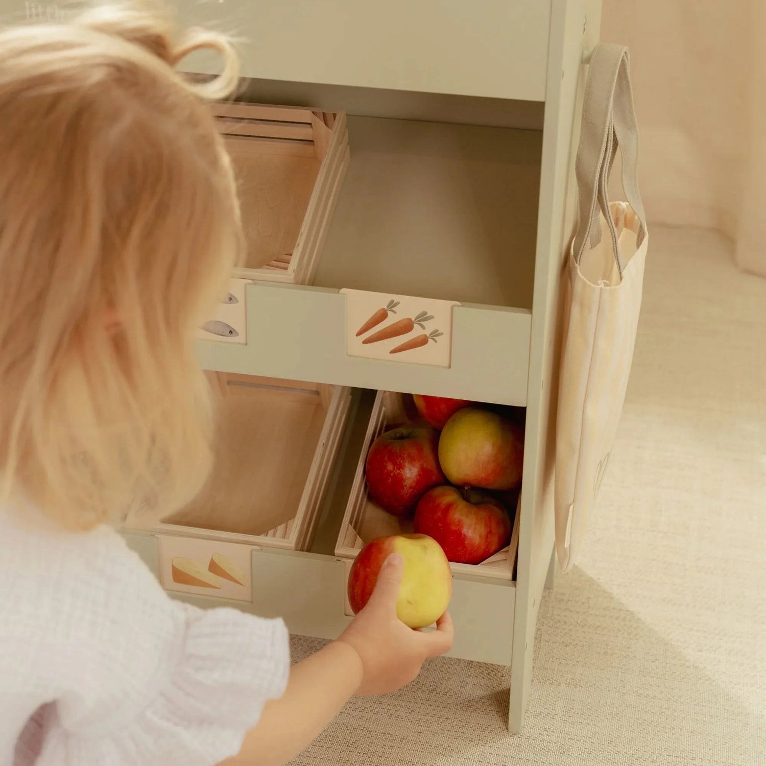 Étal de marché en bois – Vert