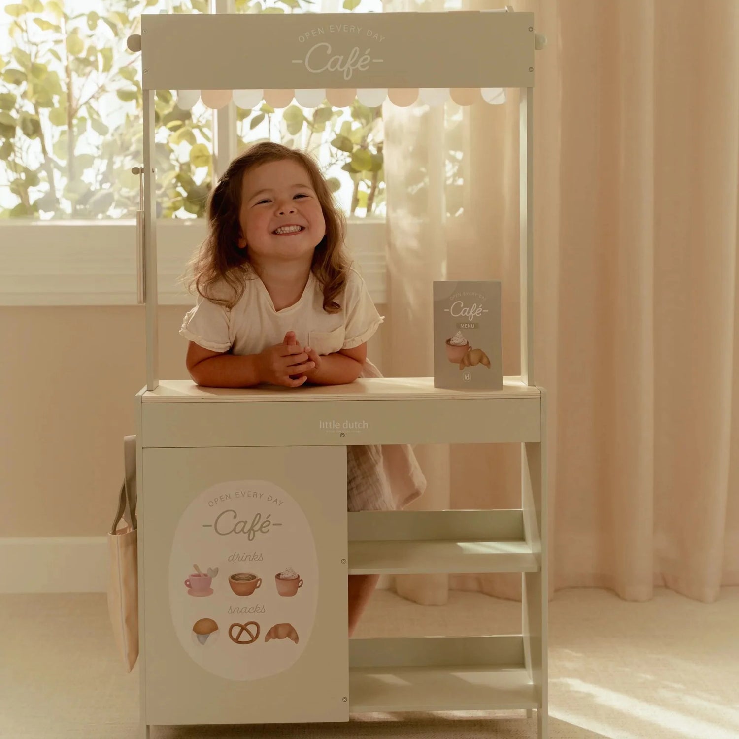 Étal de marché en bois – Vert