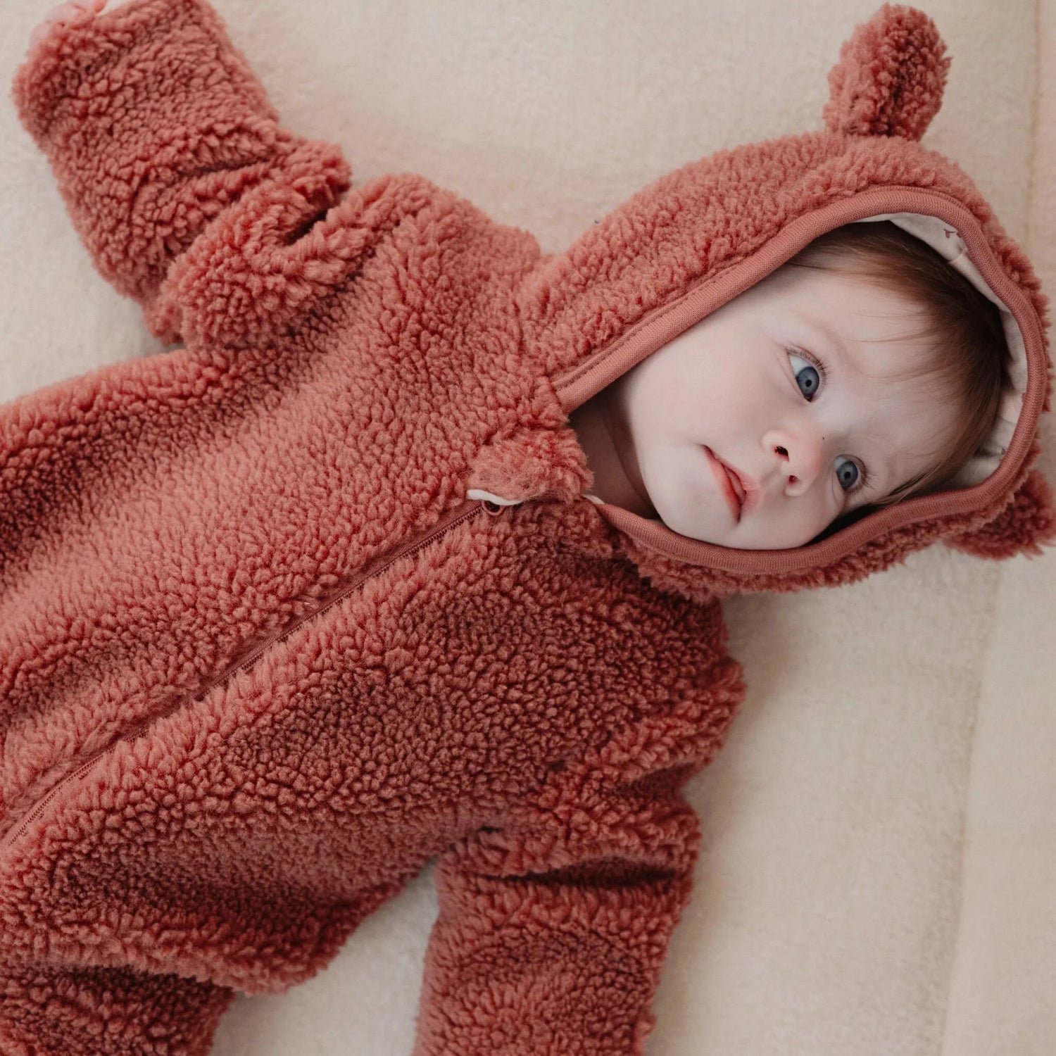 Combinaison en peluche - Rose - Newborn Naturals