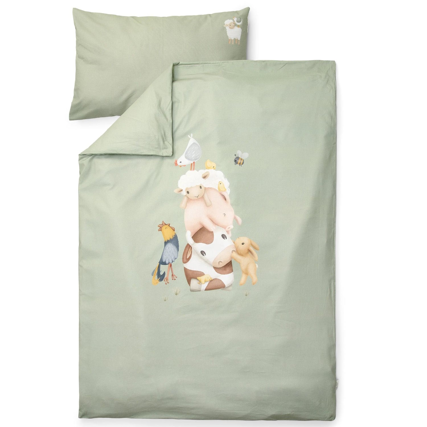 Housse de couette pour lit - Vert - Little Farm liste 