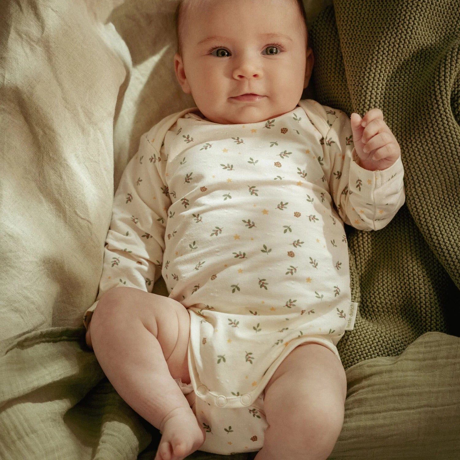 Lot de 2 bodies de Noël à manches longues - Beige