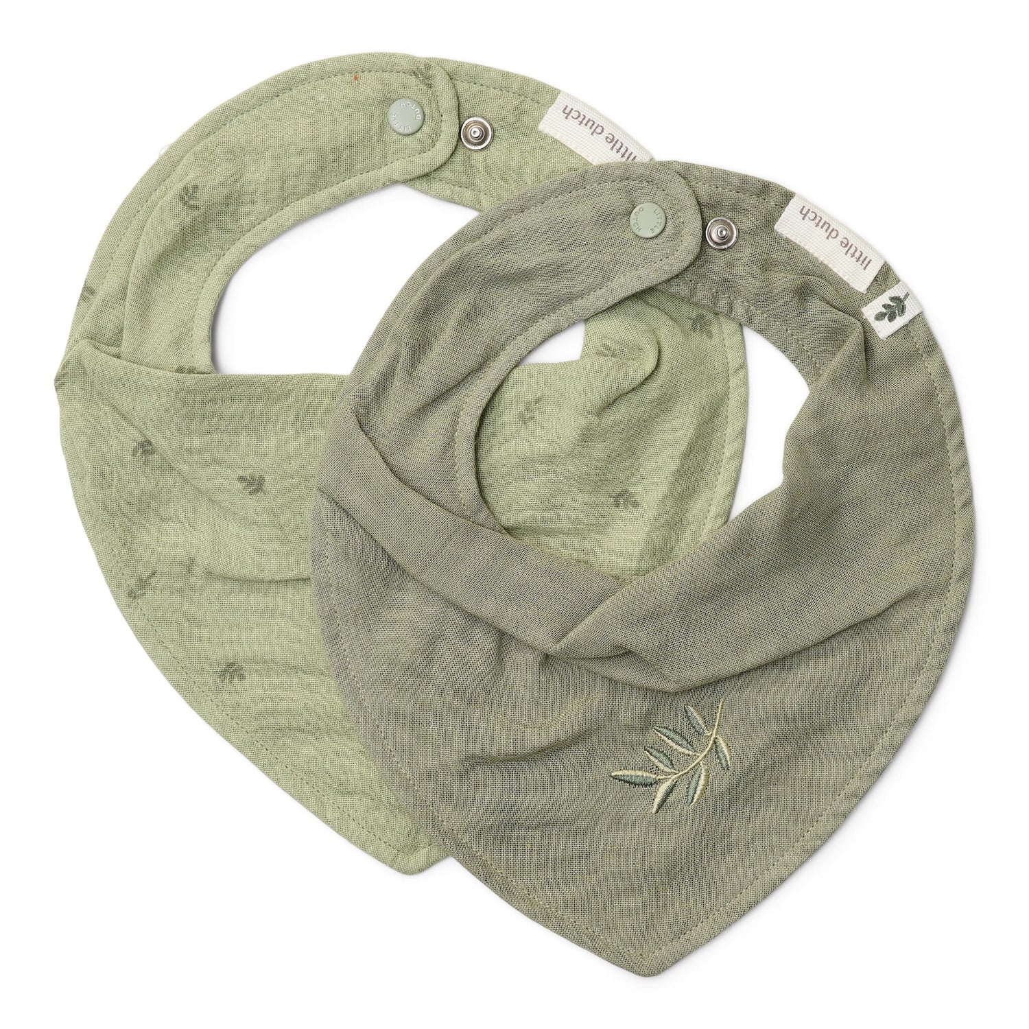Lot de 2 bavoirs bandana - Vert - Essentials