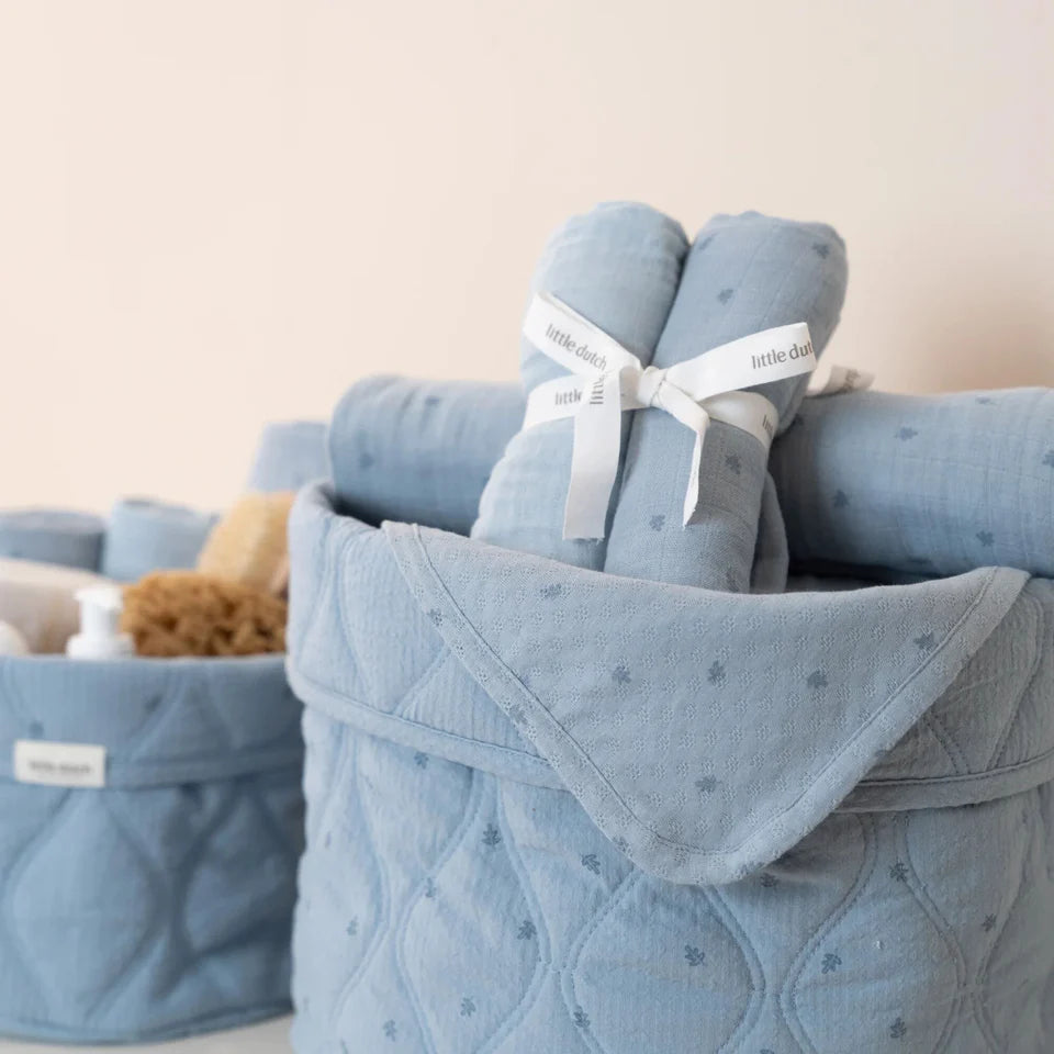 Lange emmaillotage bébé - 70x70cm - Bleu - Essentials