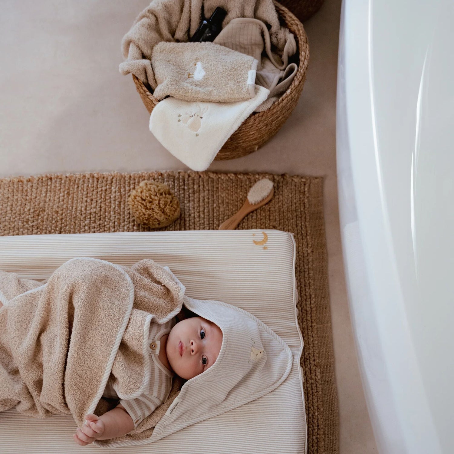 Waschlappen-Set – Weiß – Newborn Naturals – Baby Bunny