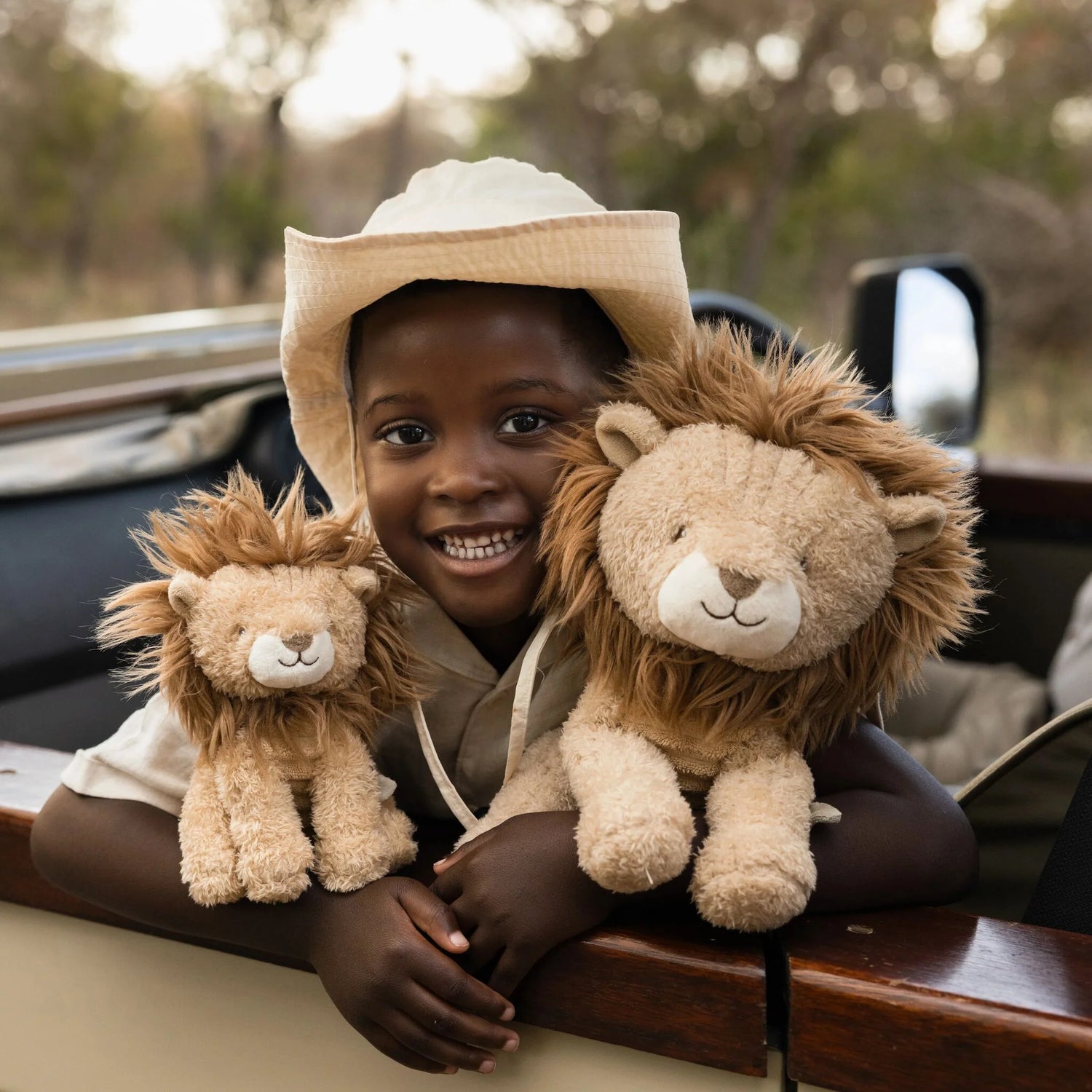 Peluche Lion - Jaune - 17 cm