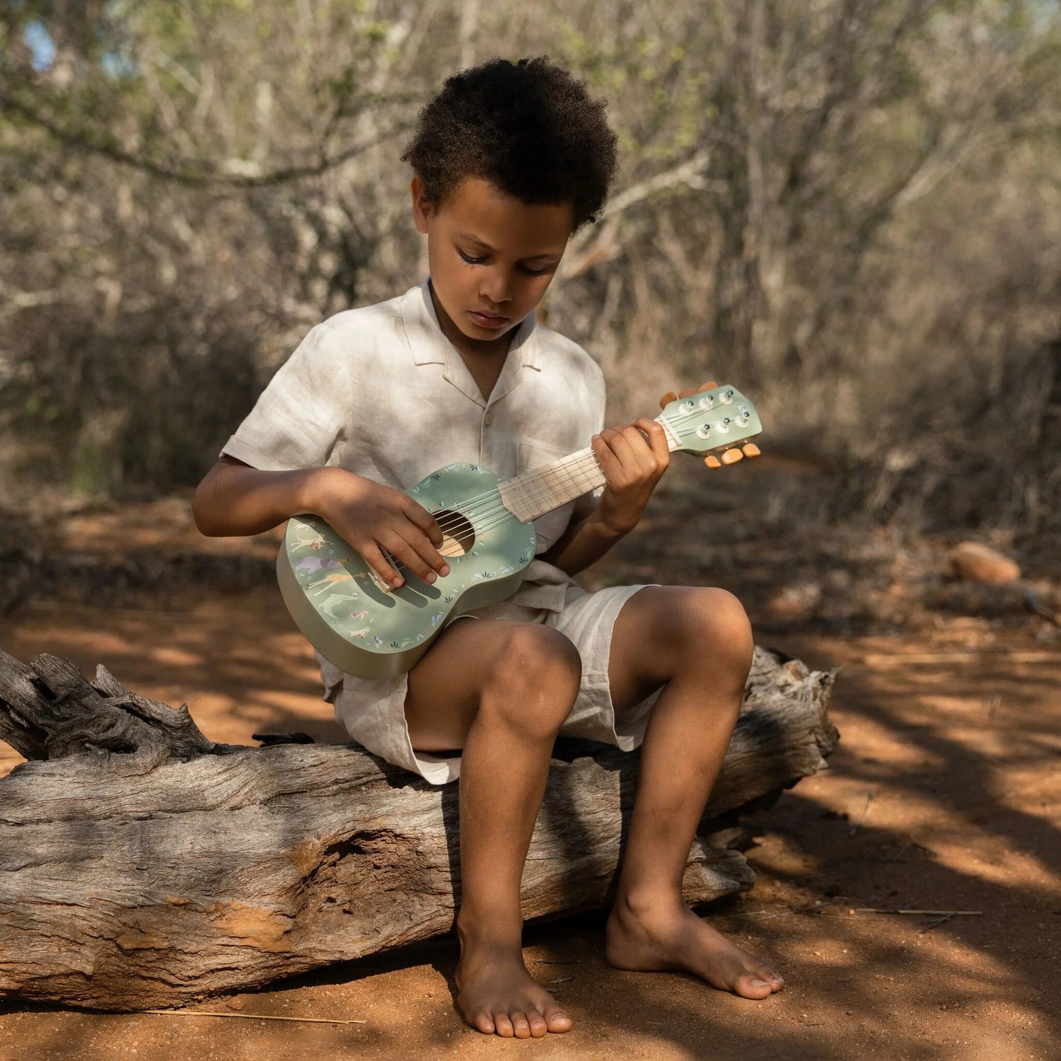 En bois Guitare - Vert - Safari Friends