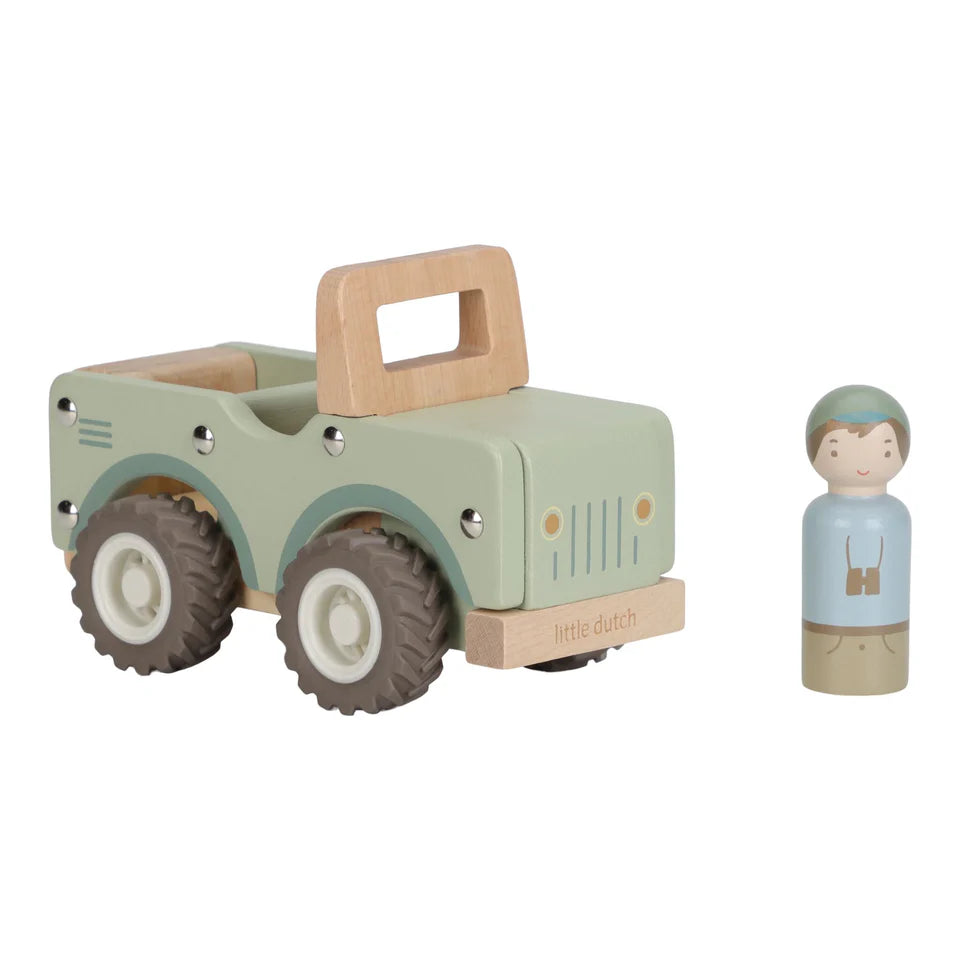 Voiture de safari en bois - Vert - Safari Friends