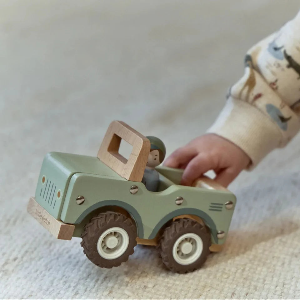 Voiture de safari en bois - Vert - Safari Friends
