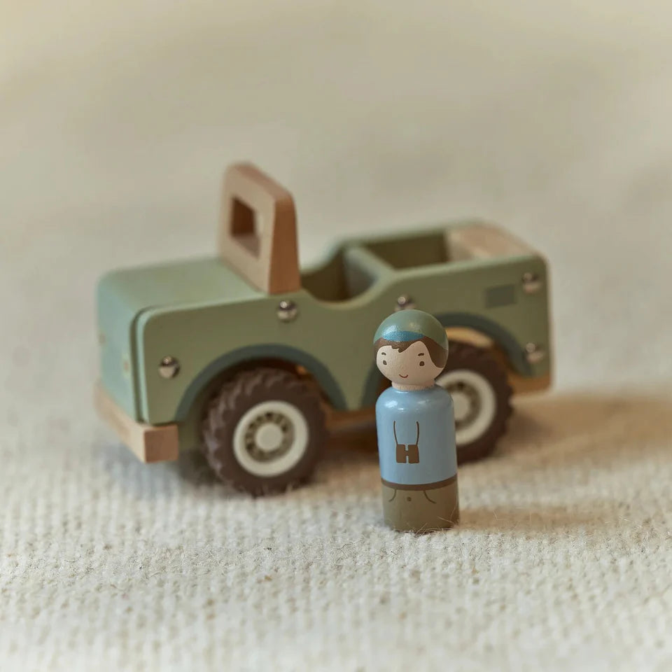 Voiture de safari en bois - Vert - Safari Friends