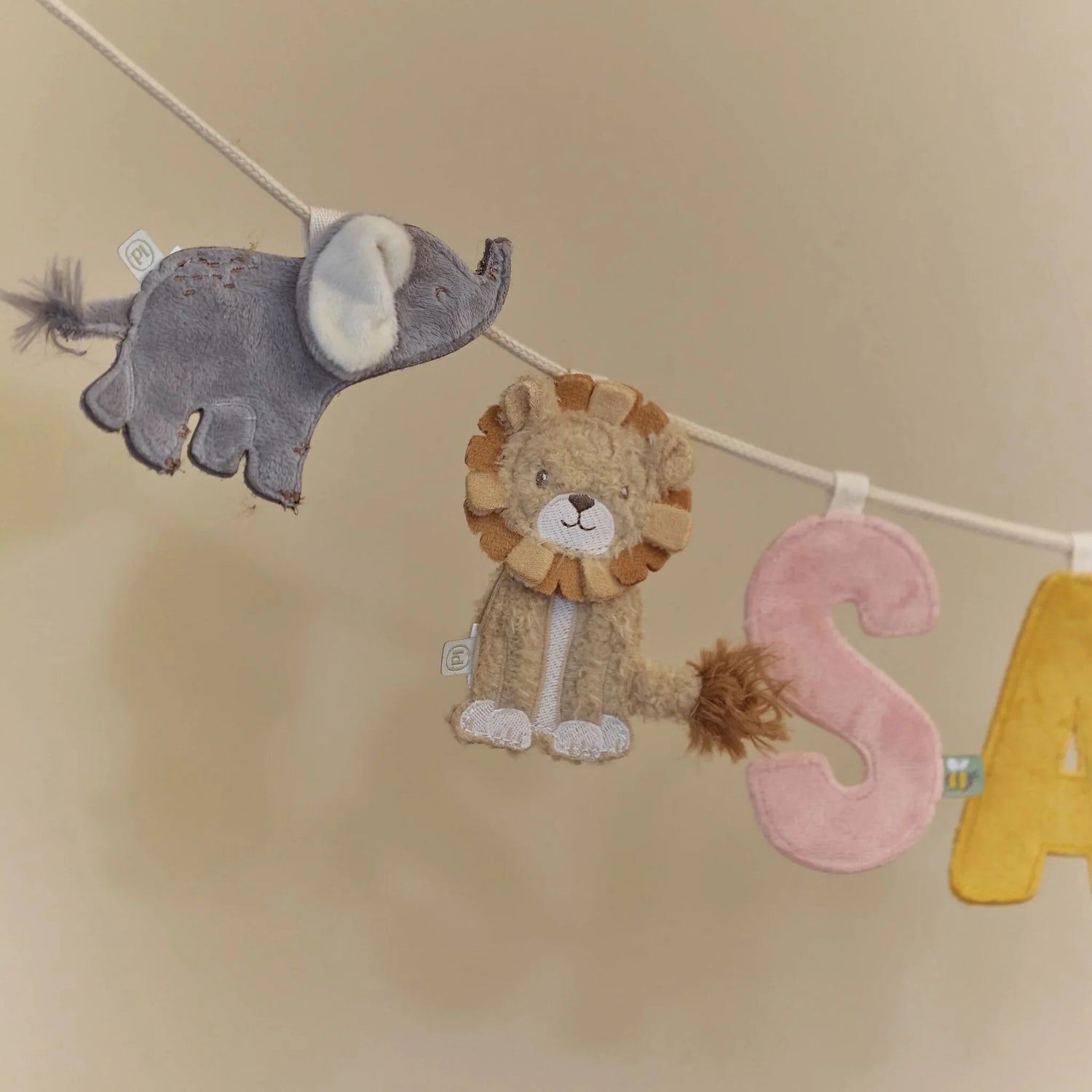 Pendentif de guirlande - Lion - Jaune -  Little Safari Friends