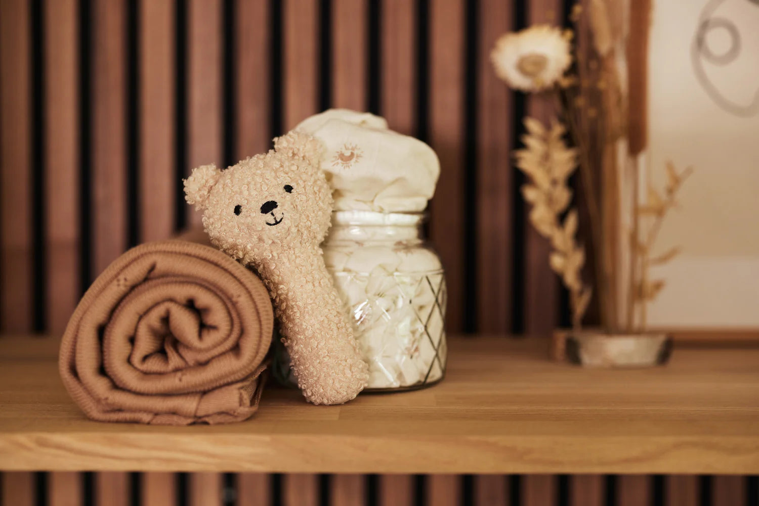 Hochet - Teddy Bear - Naturel liste 