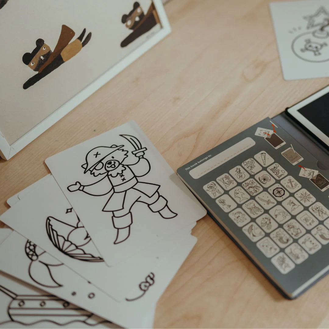 Nachfüllpackung KIDYDRAW-MINI – „Tiere rund um die Welt“ und „Ozeane und Piraten“