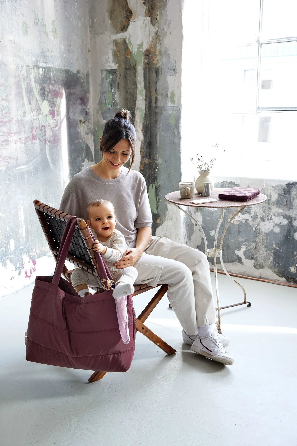 Sac Cabas MIX, rouge foncé