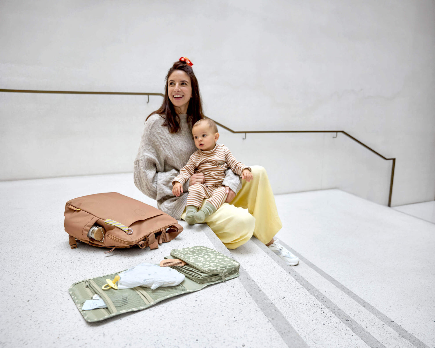 Sac à dos à langer - Outdoor Rolltop, brun