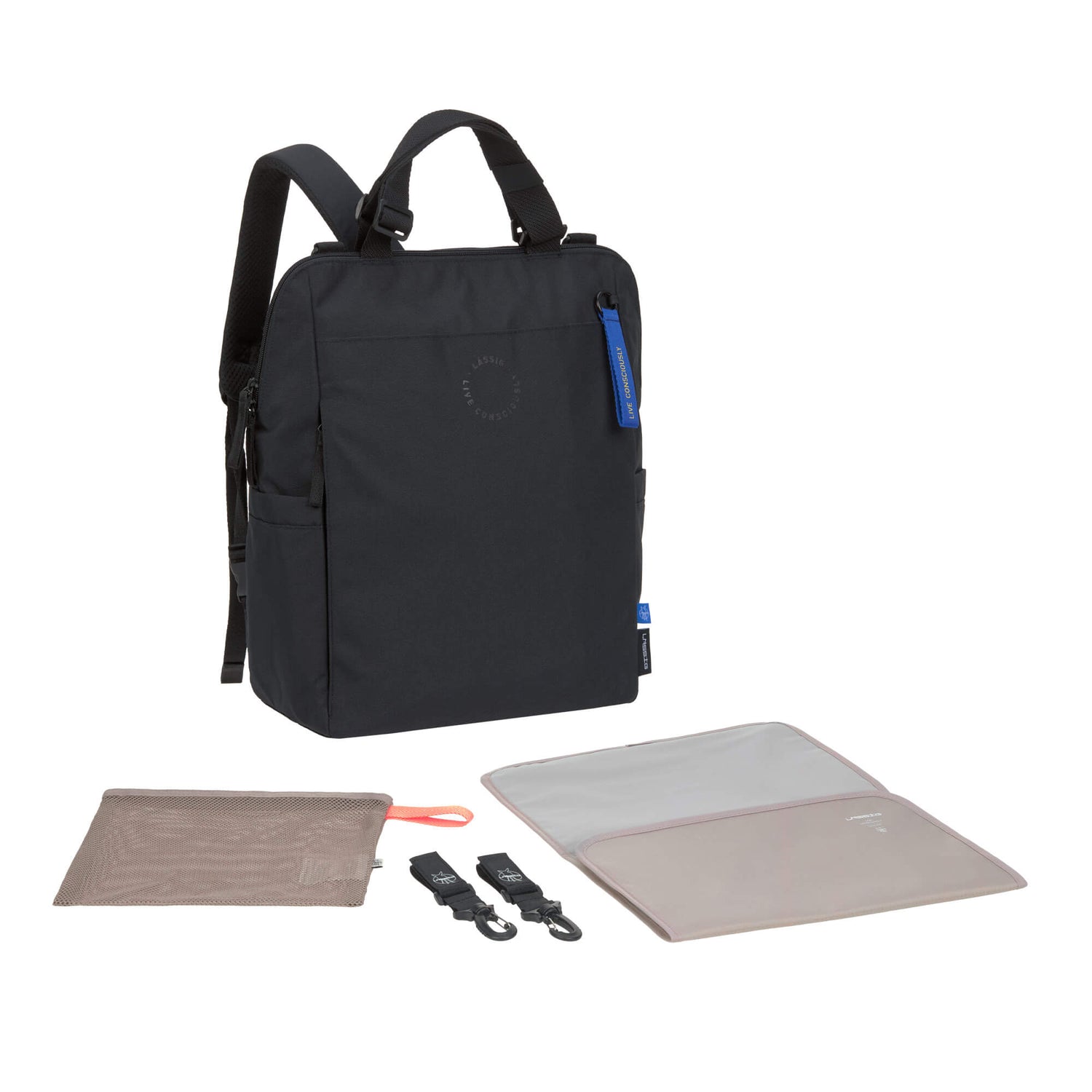 Sac à dos à langer - Conversion, noir