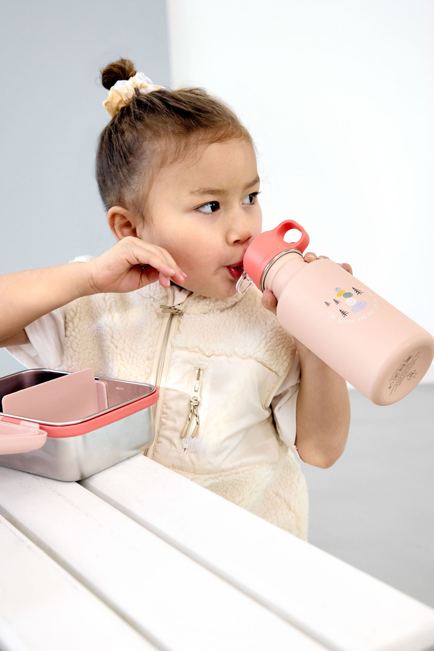 Kinder-Trinkflasche aus Edelstahl, 500 ml – Sunny Explorer, rosa