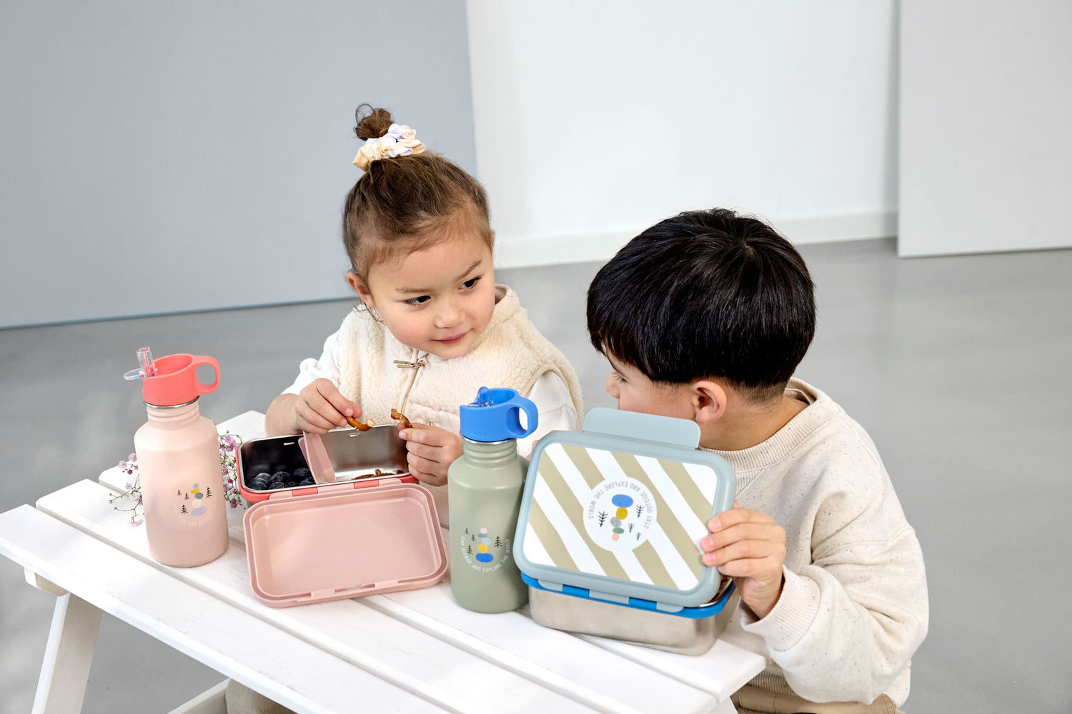 Boîte à goûter inox enfants - Sunny Explorer, vert