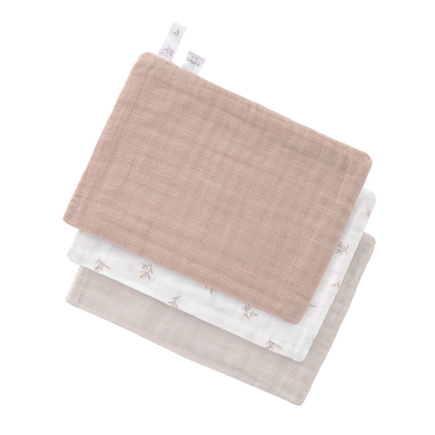 Gants de toilette en mousseline (3pcs), Miracle of Nature Leaves