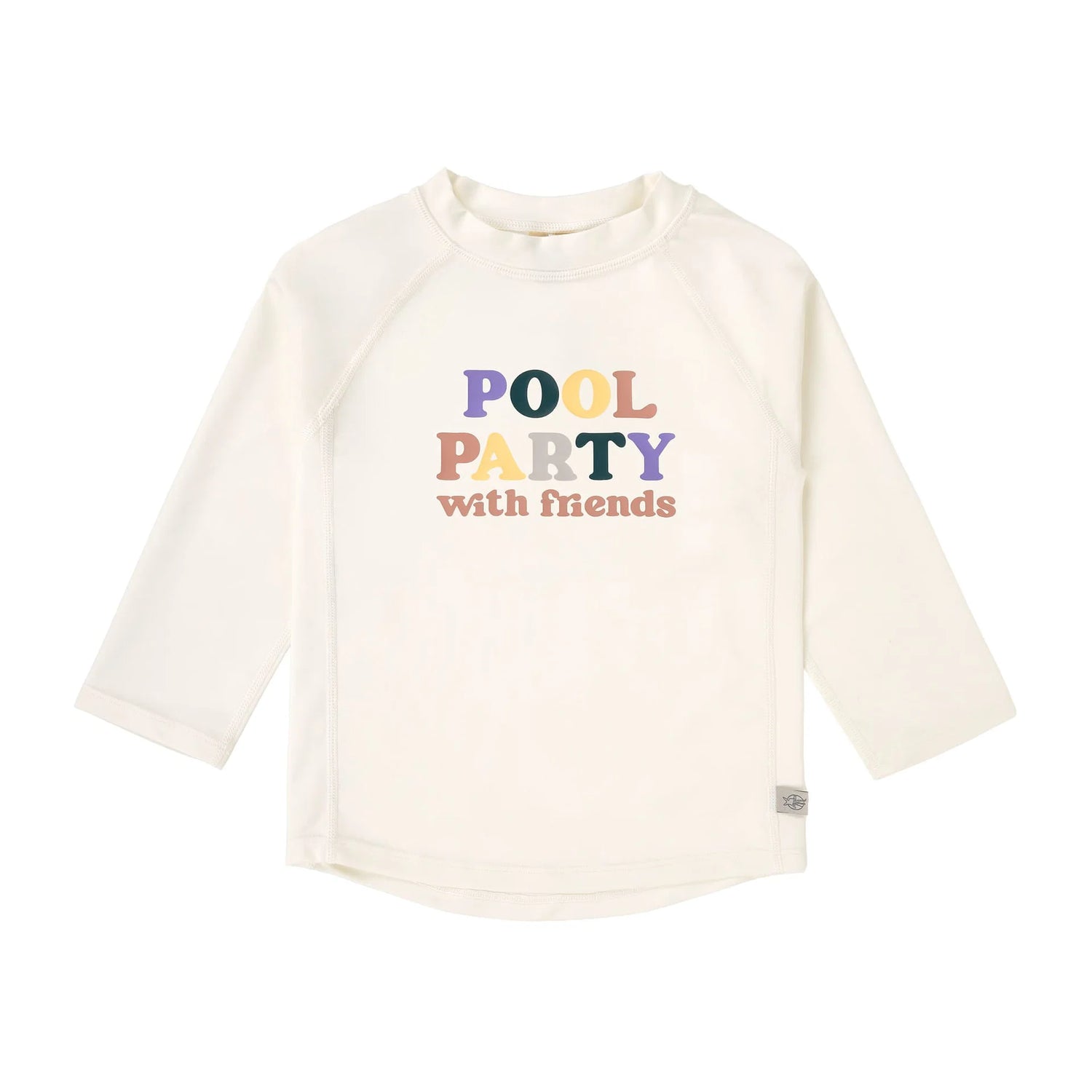 T-shirt de bains à manches longues enfants (anti-UV), Blanc