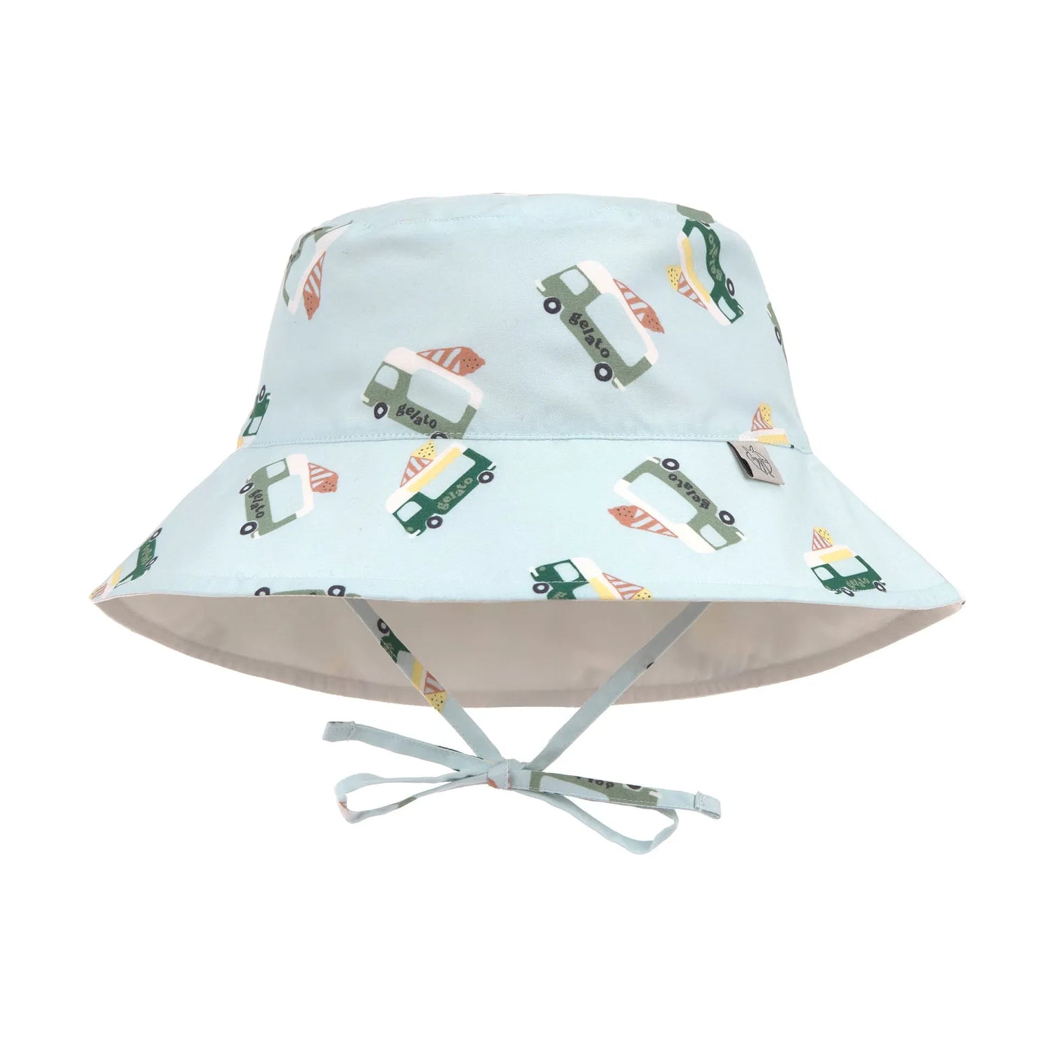 Chapeau anti-UV réversible enfants - Glace, Bleu