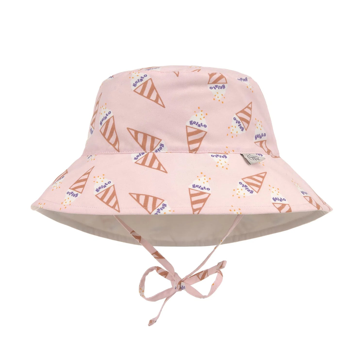 Chapeau anti-UV réversible enfants - Glace, Rose Pâl
