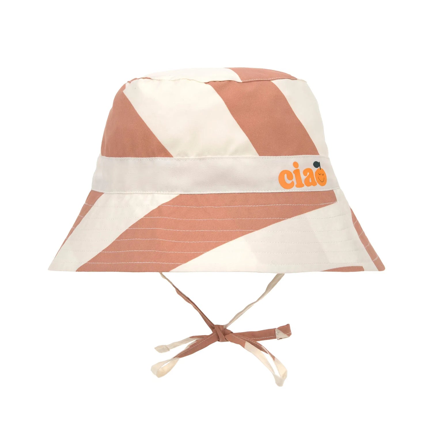 Bob anti-UV enfants - Rayures, marron blanc