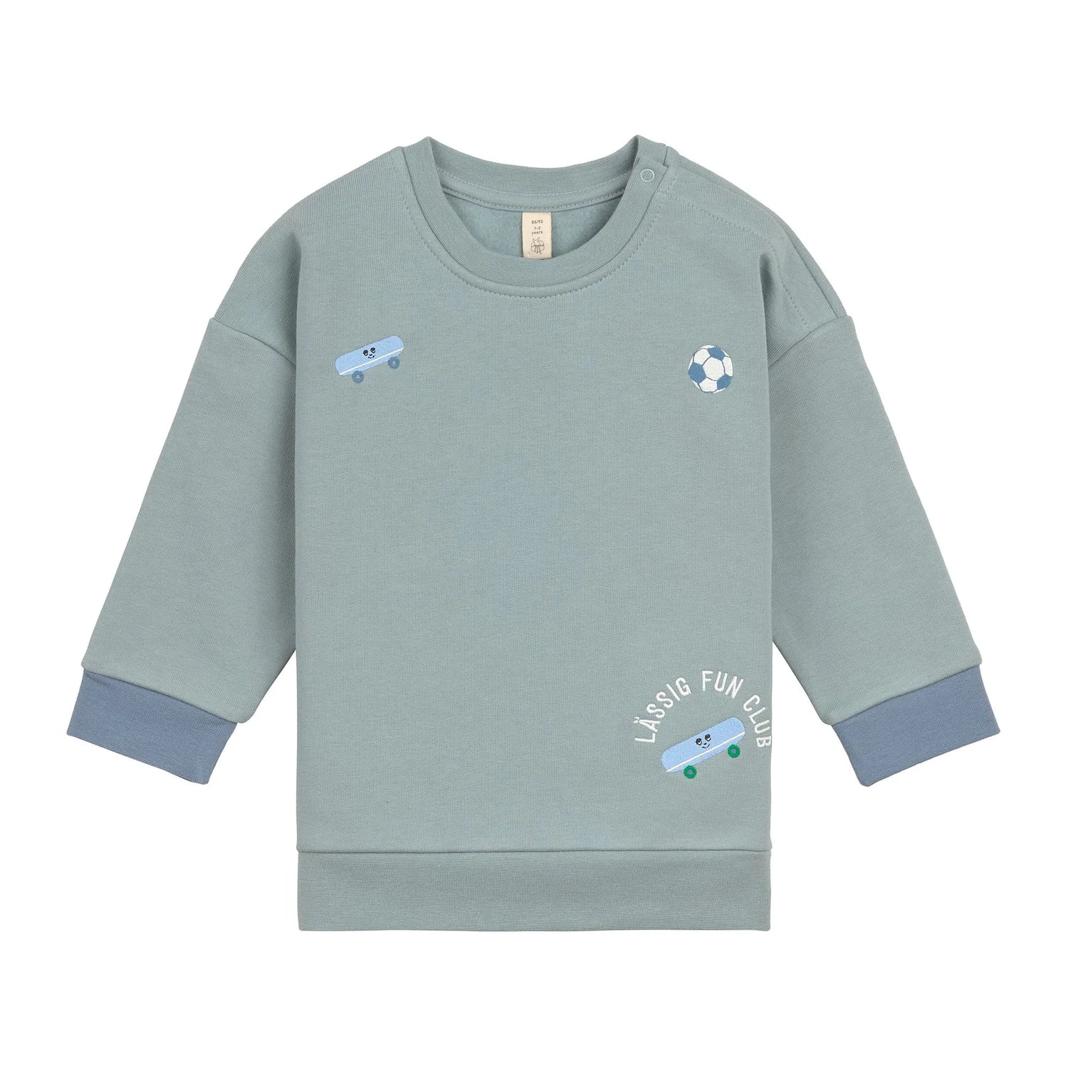 Sweat Enfants - Bio Coton, Skateboard vert pâle