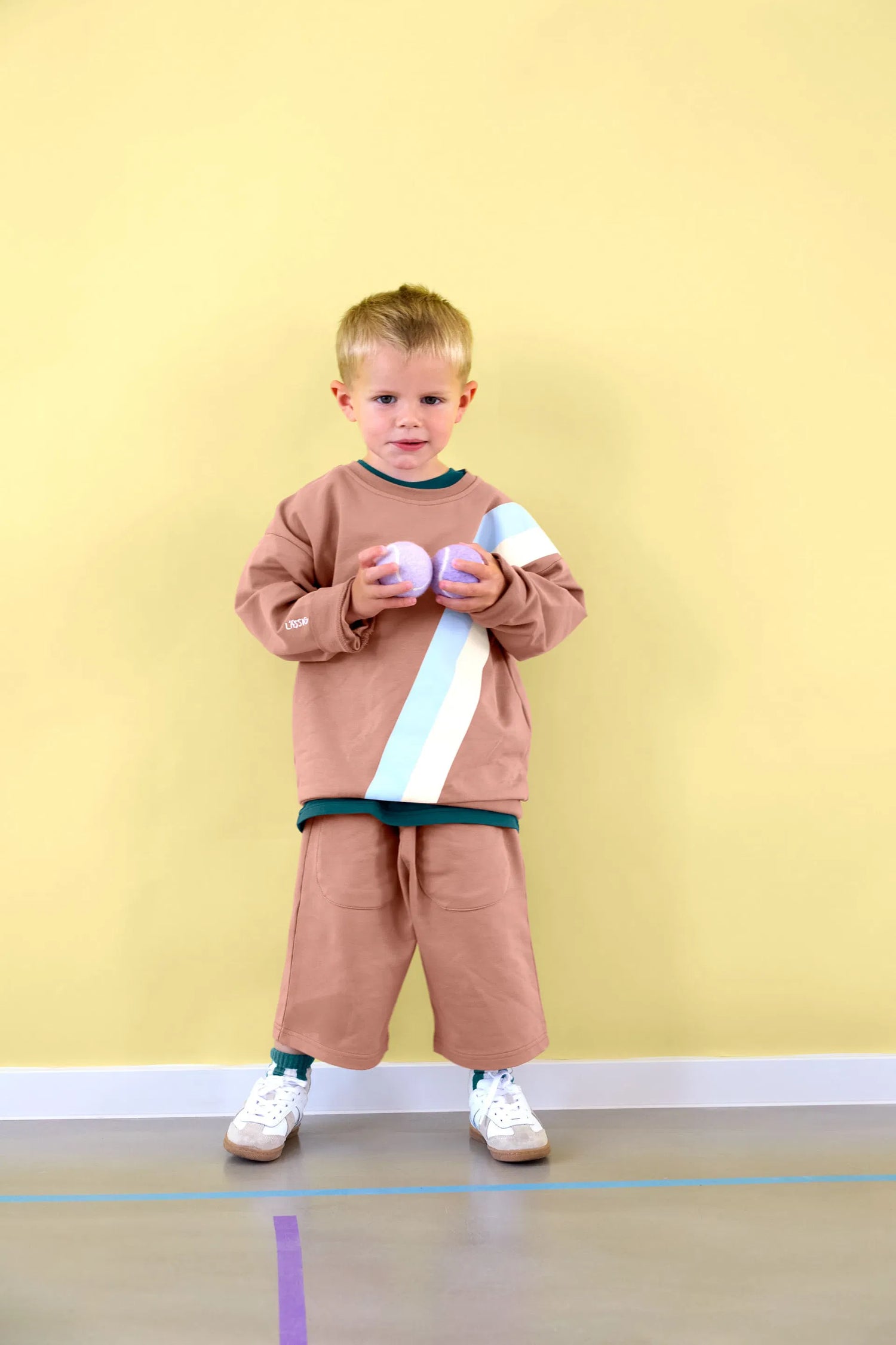 Pantalon court enfant - coton bio, amande