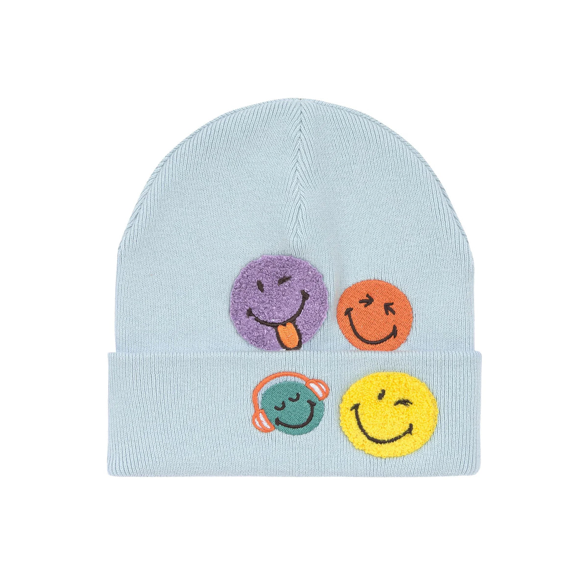 Beanie aus Bio-Baumwolle - SmileyWorld® - Blau (verschiedene Größen)