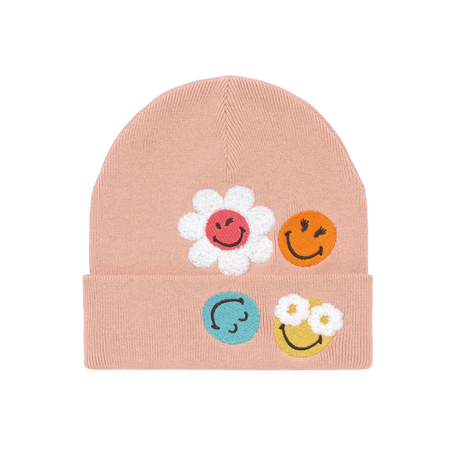 Bonnet cotton bio - SmileyWorld® - rose (divers tailles)