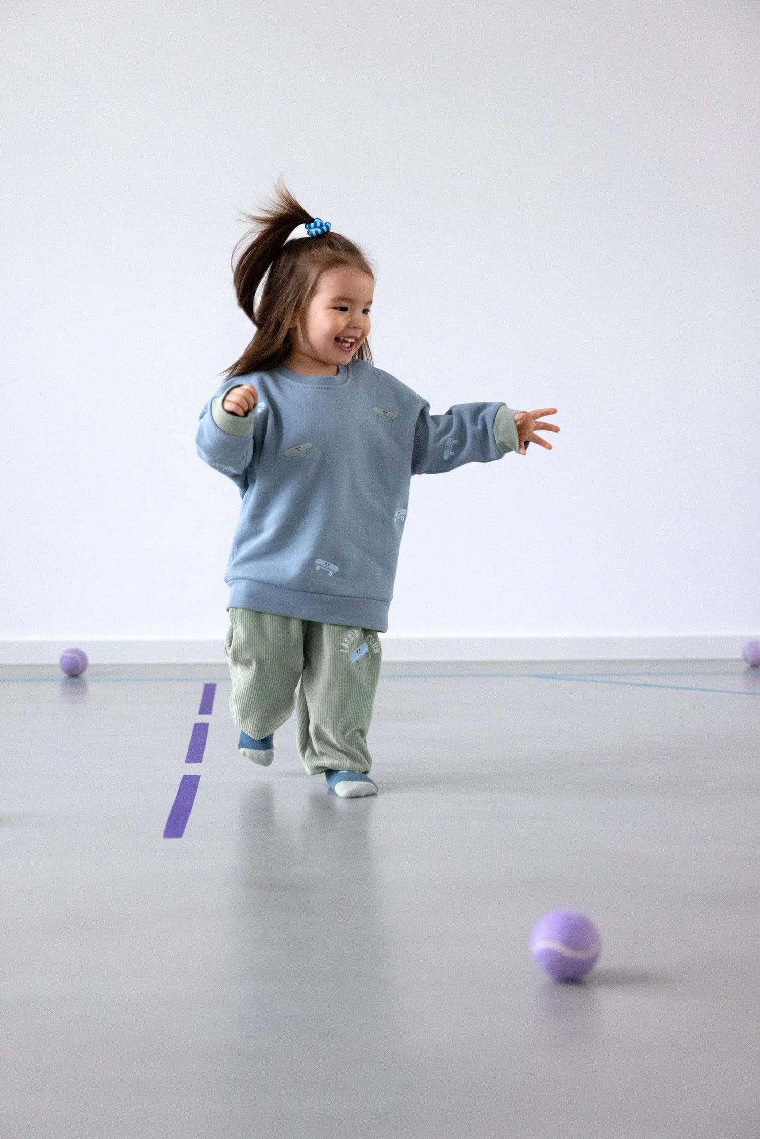 Sweat Enfants - Bio Coton, Skateboard vert pâle