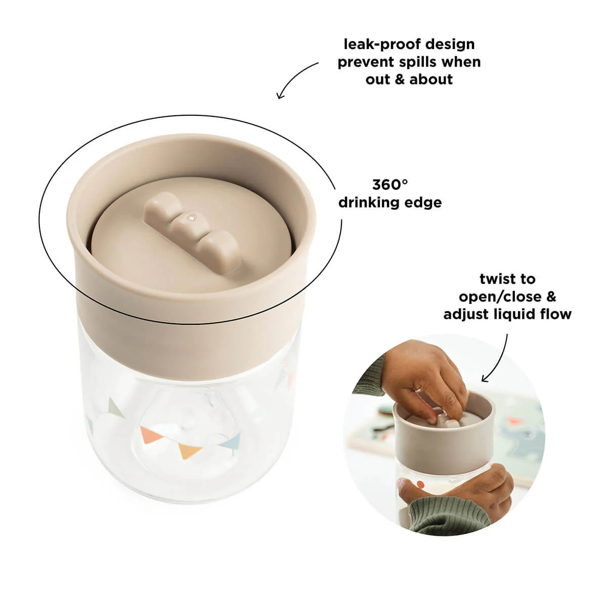 Tasse d'apprentissage 360° (divers coloirs)