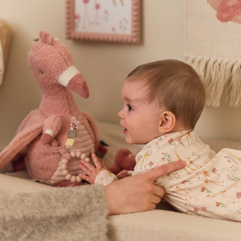 Peluche d'activité Flamant rose - Rose