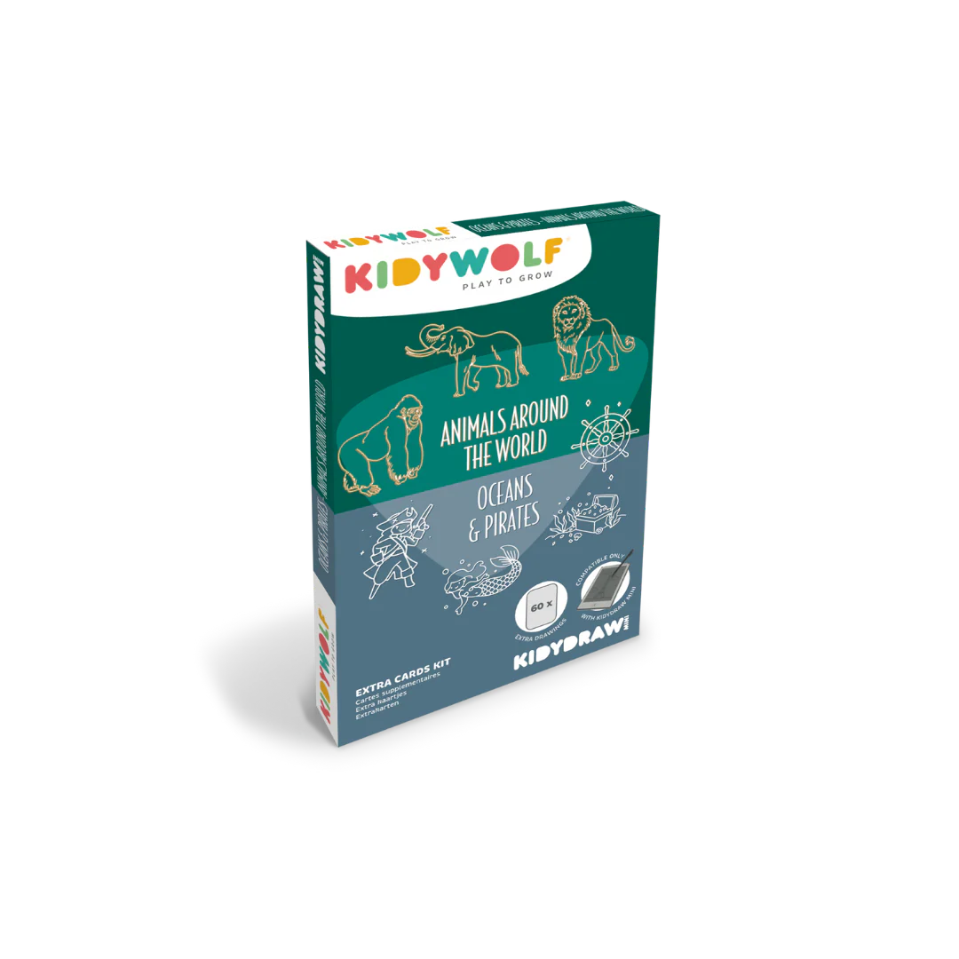 Nachfüllpackung KIDYDRAW-MINI – „Tiere rund um die Welt“ und „Ozeane und Piraten“