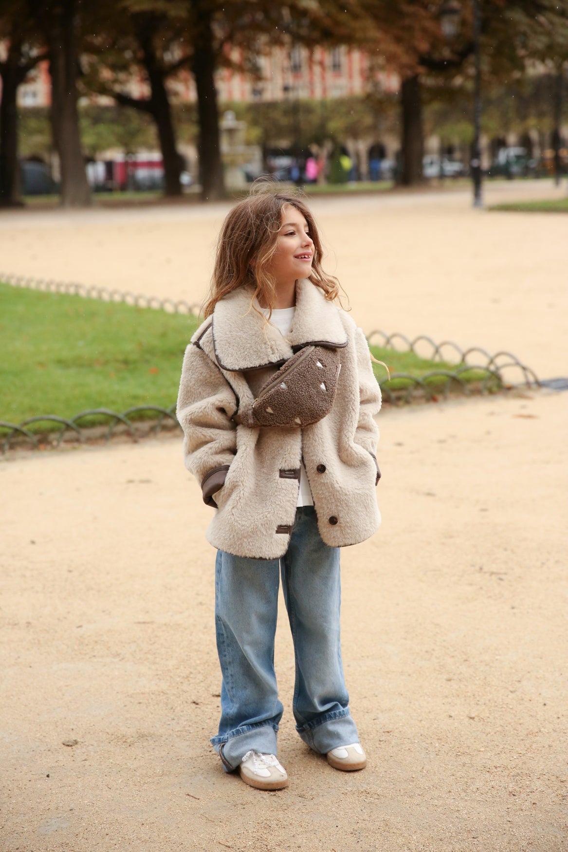 Teddy Mini Sac Banane - Écru Hearts