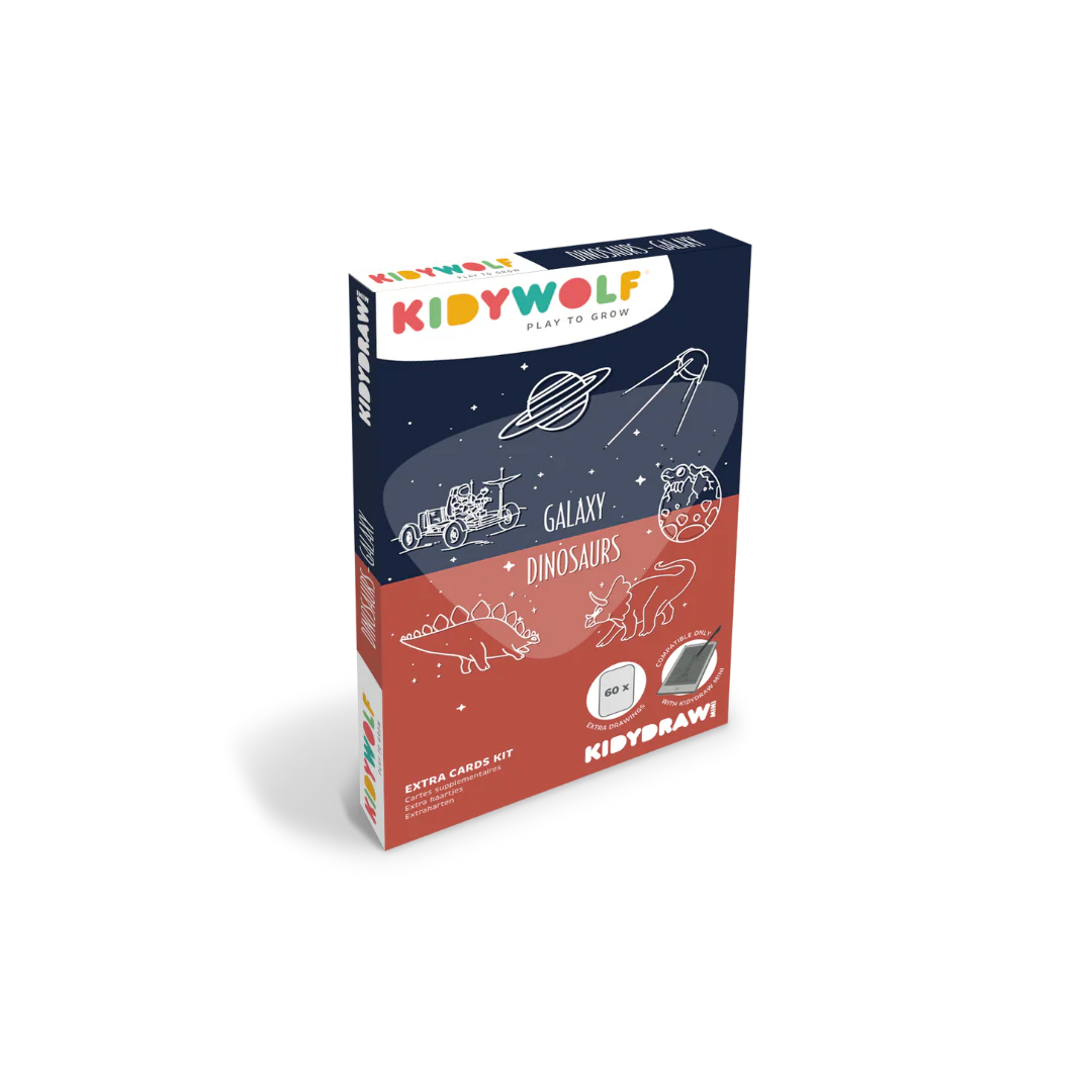 Refill KIDYDRAW-MINI - Cartes thèmes "Galaxie et Dinosaures"