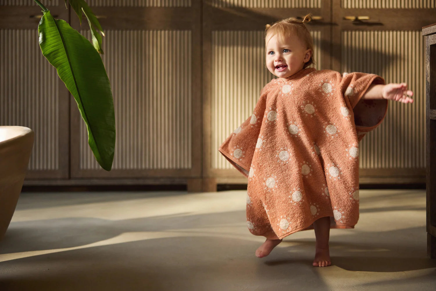 Poncho de Bain Éponge - Jacquard - Reversible