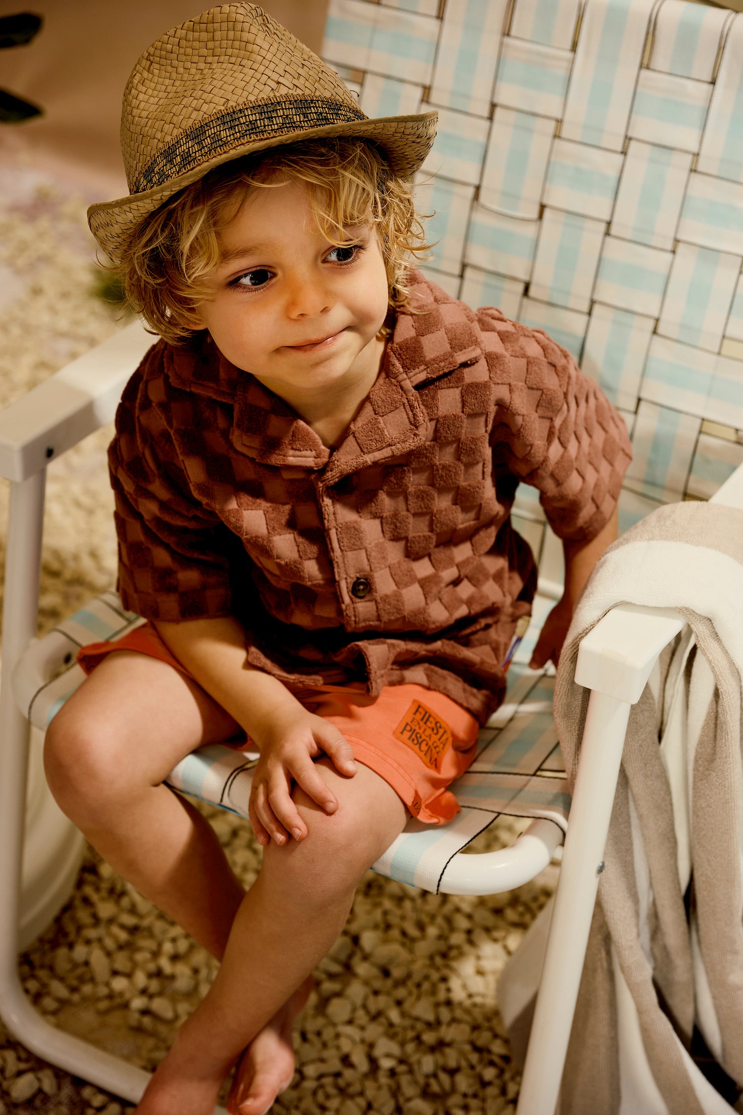 Polo T-shirt Jeppe - Blush brown Terry