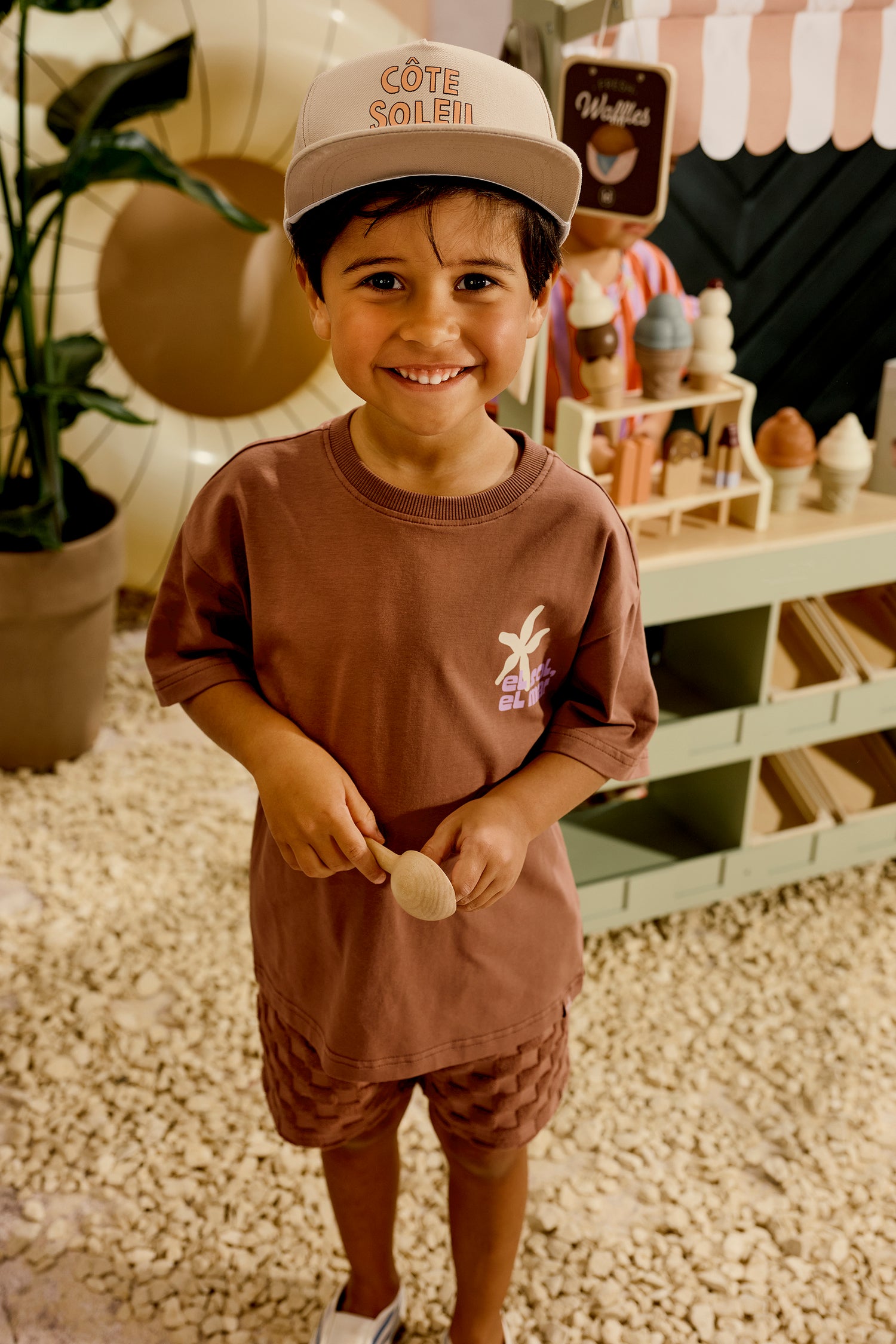 Short Novan  - Blush brown terry