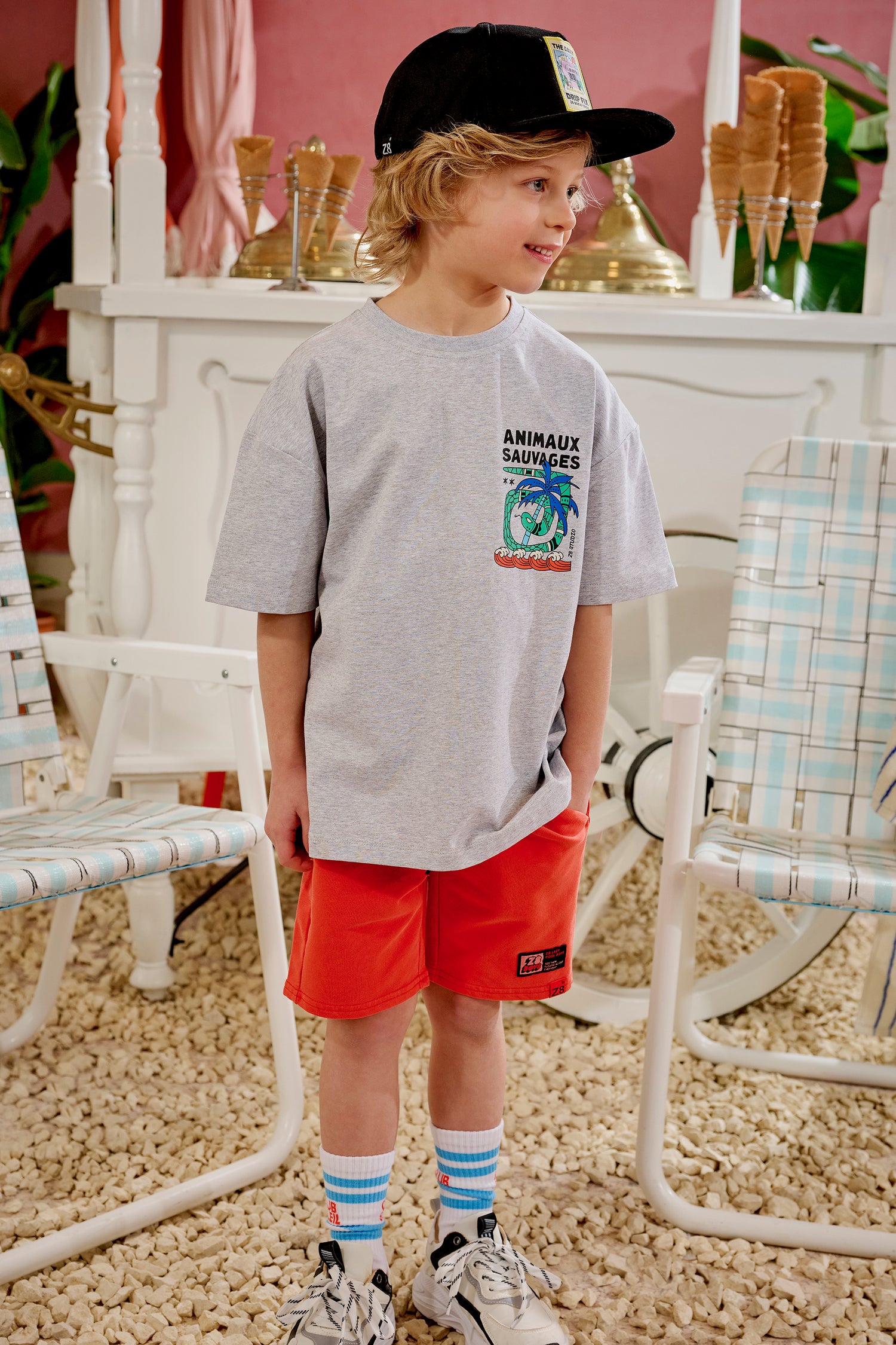 T-shirt Rix - grey melange