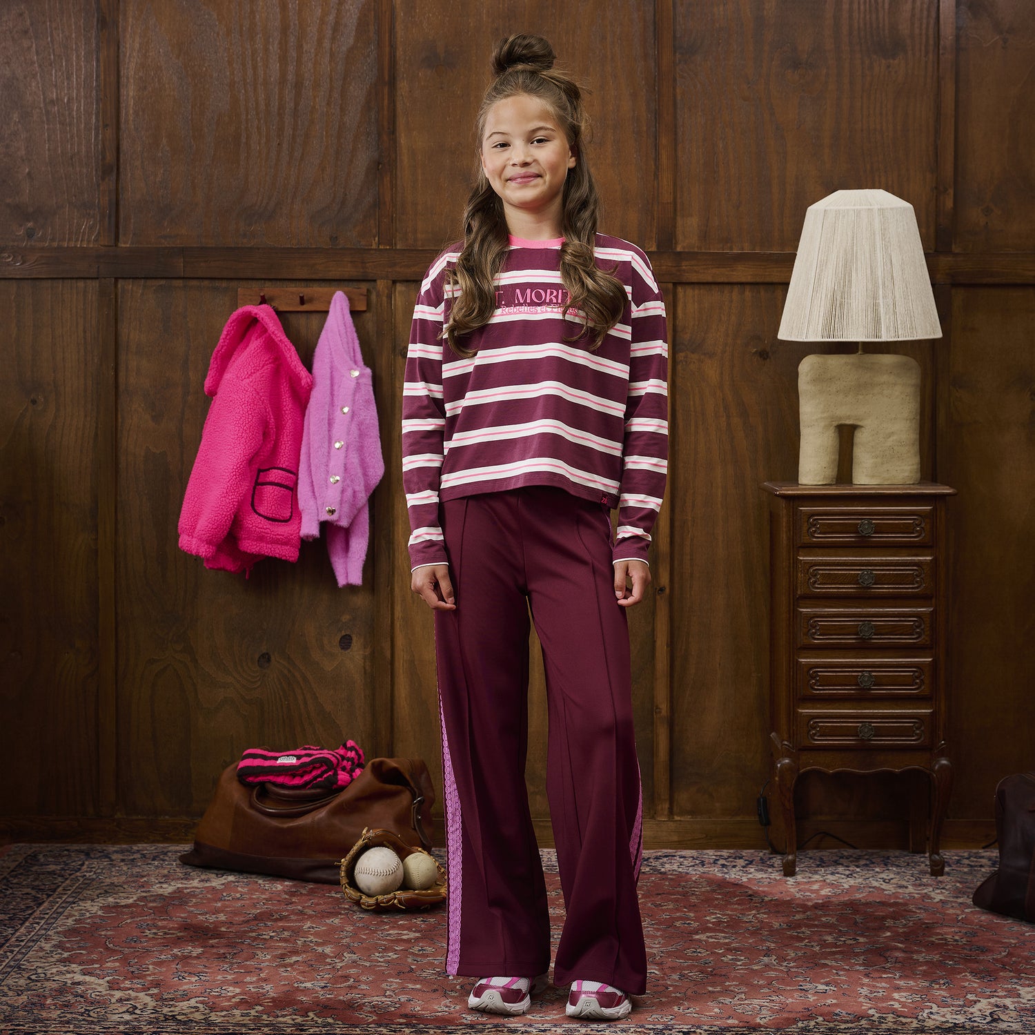 Pantalon Talia - Burgundy battle