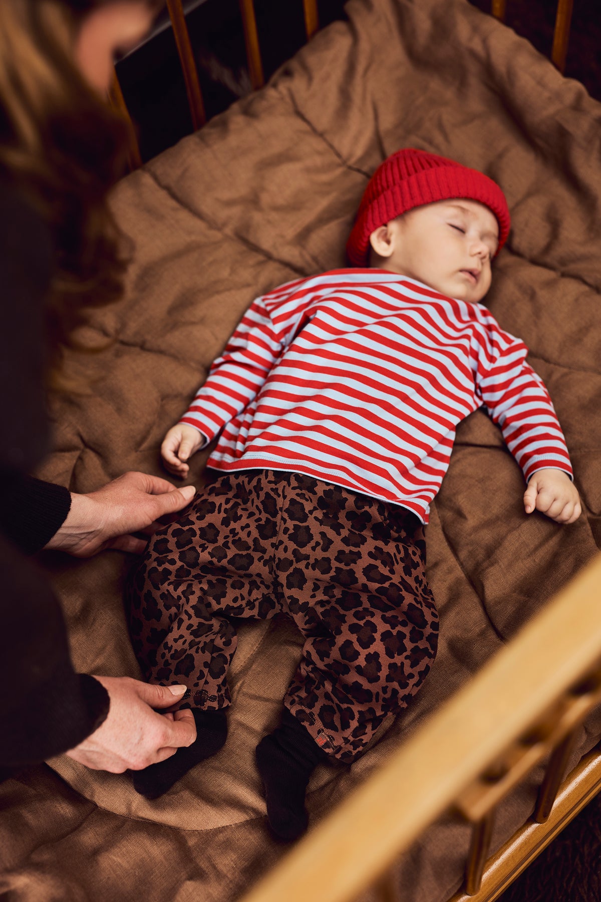 Pantalon barrel fit Zaira - Autumn teddy