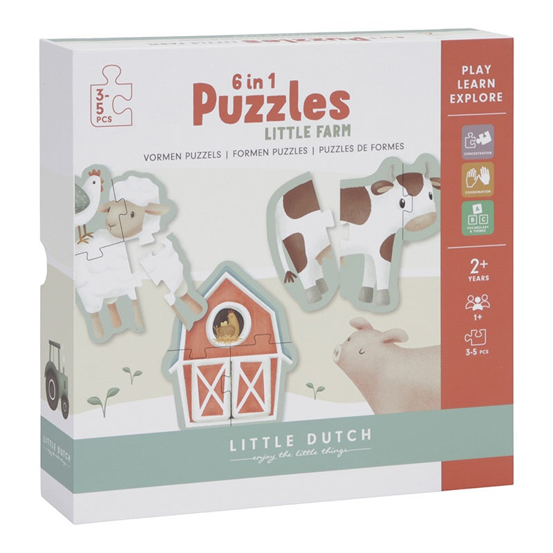 6-in-1-Puzzle „Little Farm“ – Spielzeug