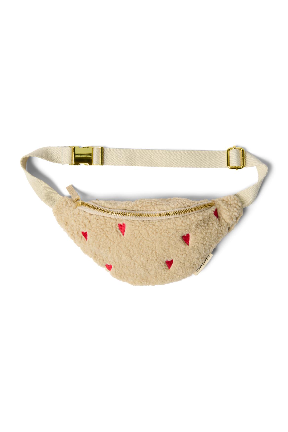 Teddy Mini Sac Banane - Écru Hearts