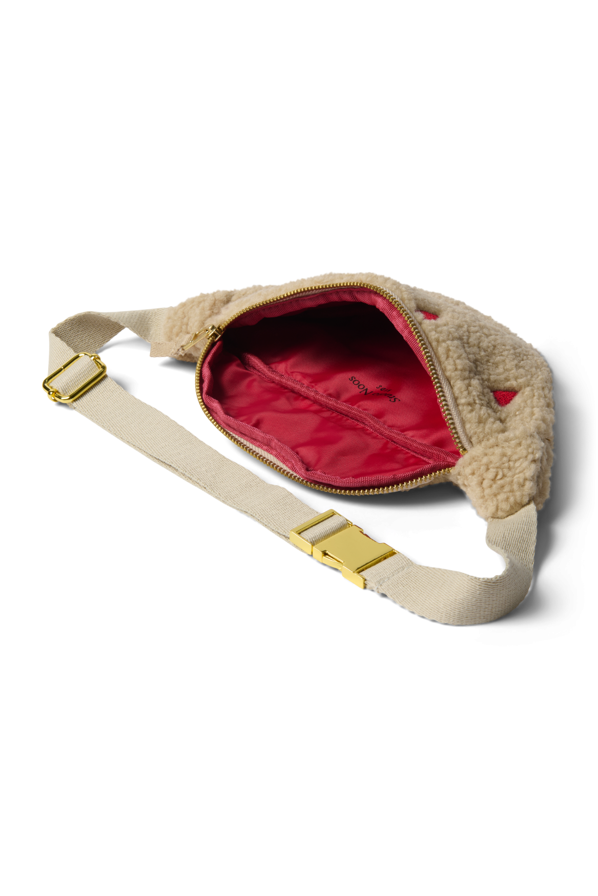 Teddy Mini Sac Banane - Écru Hearts